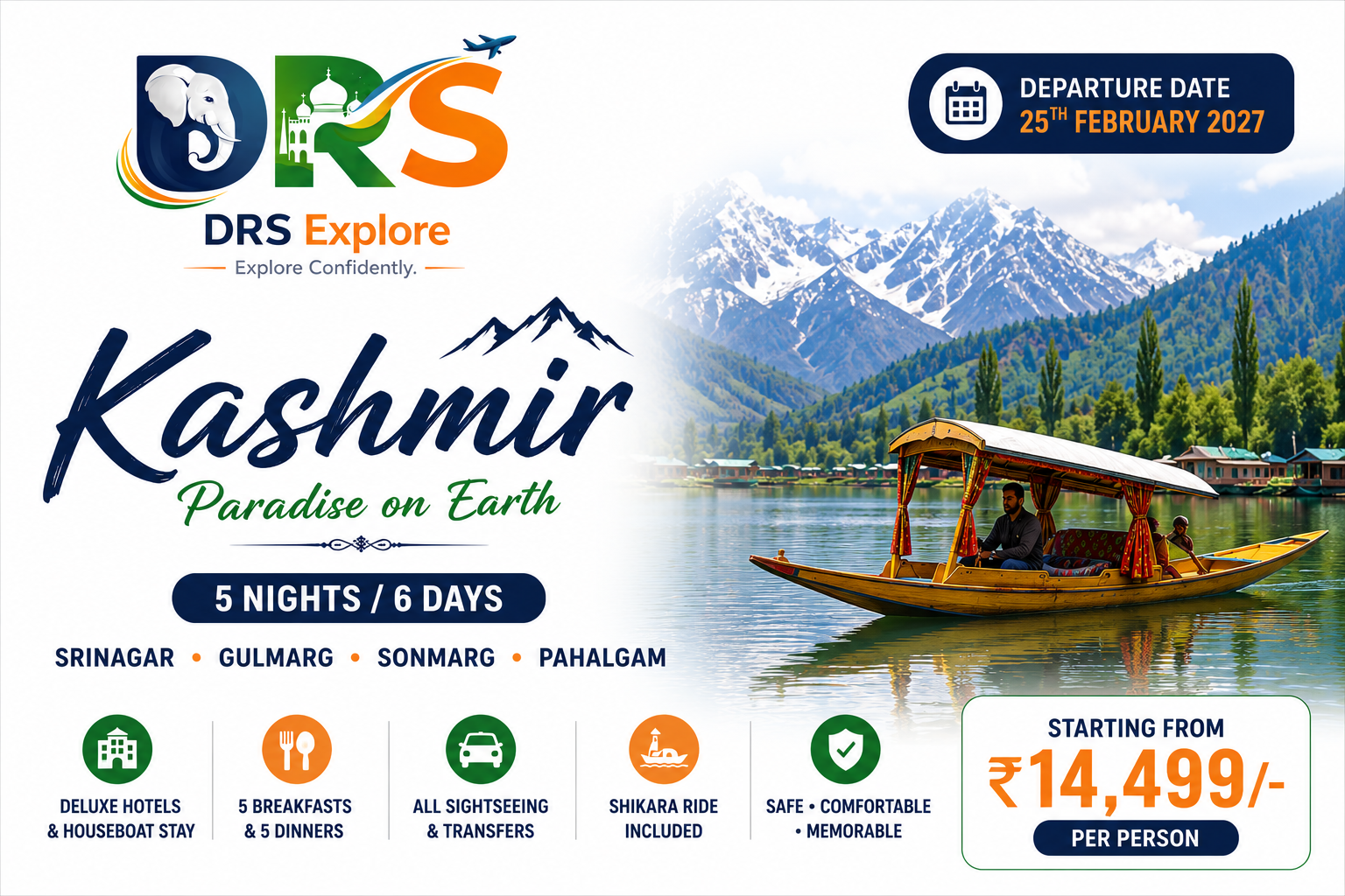 Kashmir – Paradise on Earth | 5 Nights / 6 Days